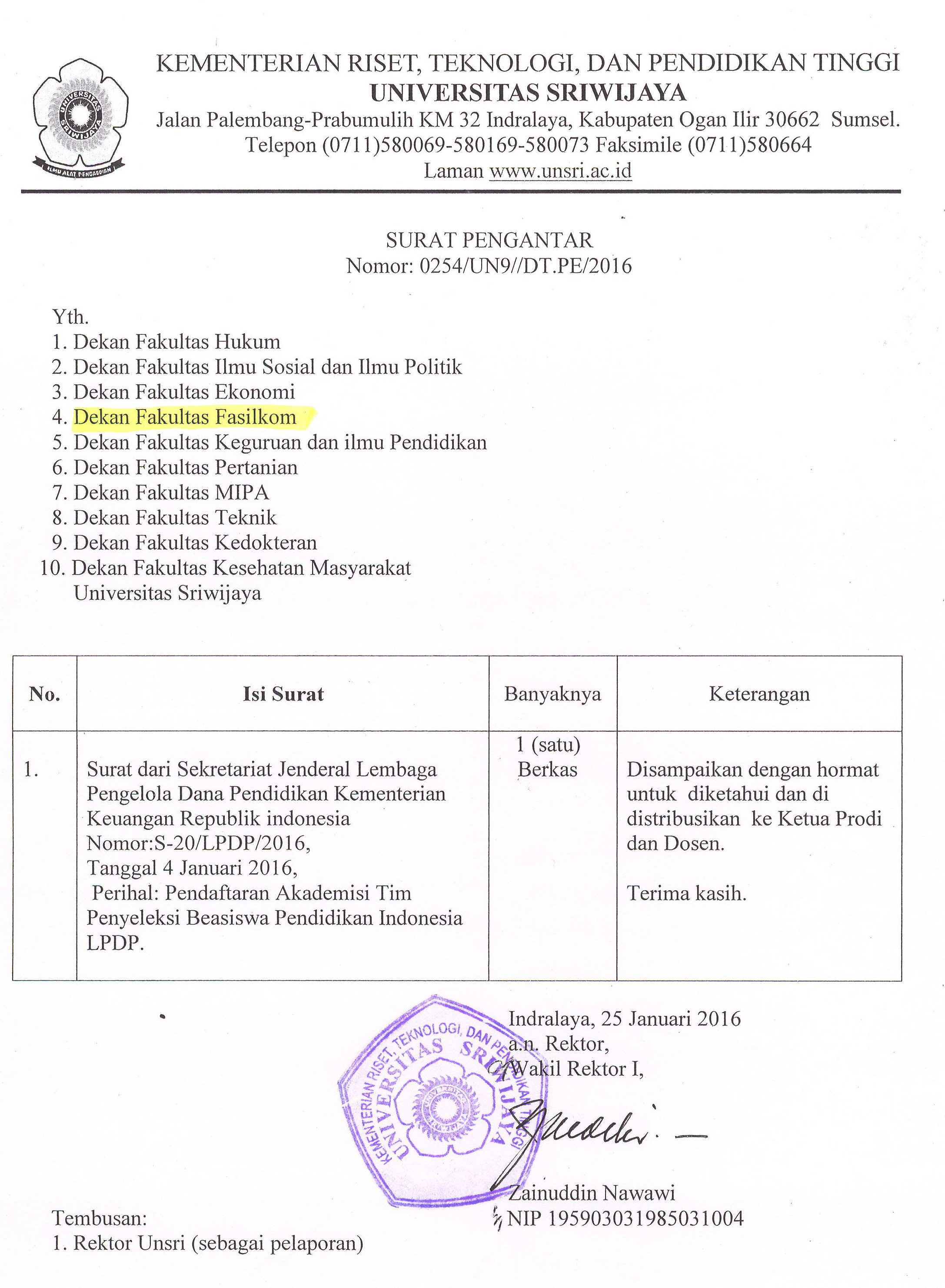 Pendaftaran Akademisi Tim Penyeleksi Beasiswa Pendidikan Indonesia LPDP