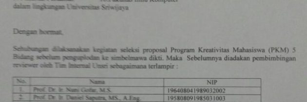Program Kreativitas 5 Bidang