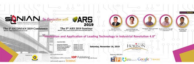 Sriwijaya International Conference of Information Technology and Its Applications (SICONIAN) 2019