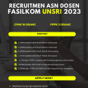 Recruitmen ASN Dosen Fakultas Ilmu Komputer Universitas Sriwijaya 2023