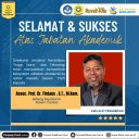 Selamat & Sukses Atas Jabatan Akademik Assoc. Prof. Dr.FIrdaus, S.T., M.Kom.