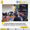 Tinjauan Manajemen Sumber Daya Dosen Fakultas Ilmu Komputer