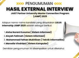 PENGUMUMAN JAIST EXTERNAL