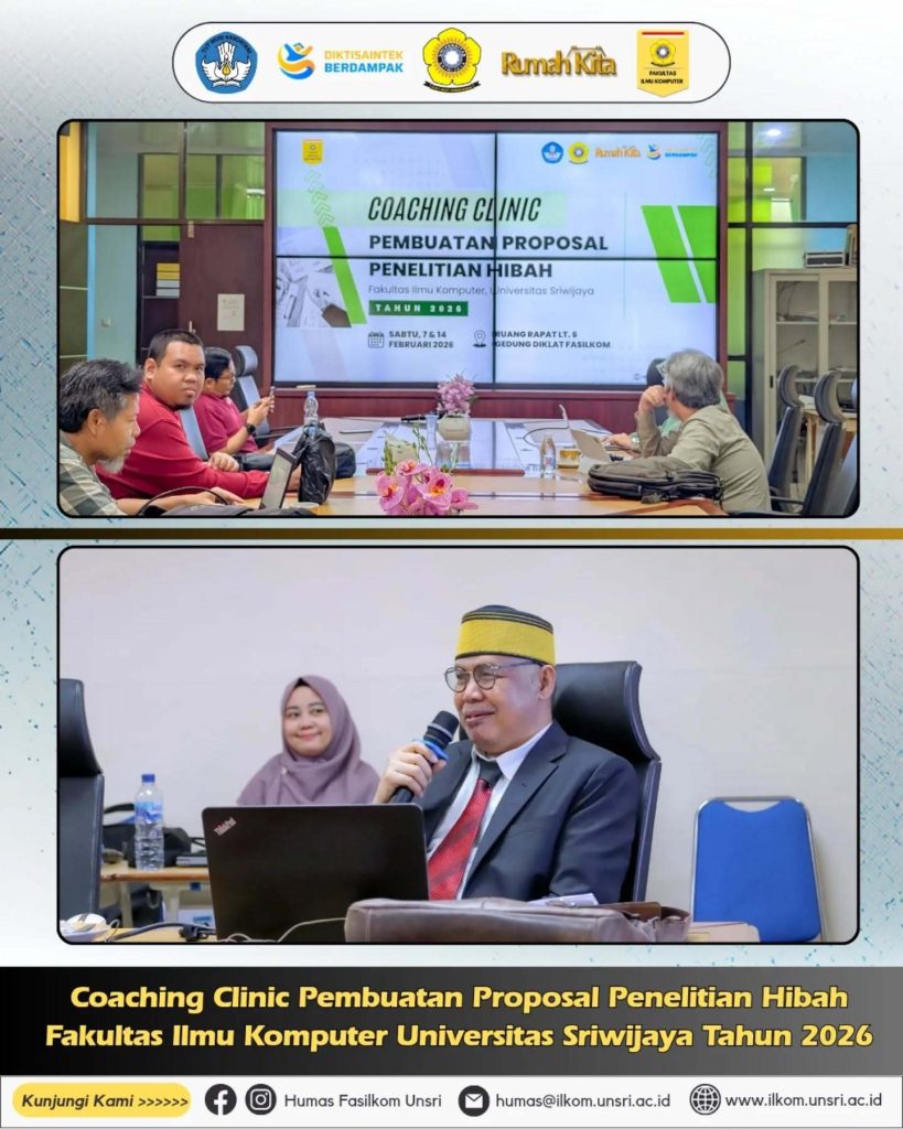 Coaching Clinic Pembuatan Proposal Penelitian Hibah pada tanggal 7 dan 14 Februari 2026